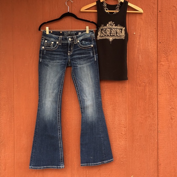Miss Me JE1048FR Flare Jeans sz 26 NWOT - Picture 5 of 8